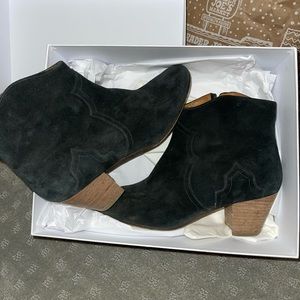 Black Isabel Marant Short Bootie (Velvet Classic Boots) Barely Worn*** Size 39